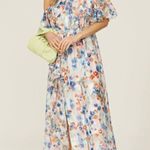 Tanya Taylor NWT  lorena dress maxi size 4 floral white blue pink orange C9 Photo 2
