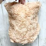 Rue 21  Top Women Size L Floral ruffled Corset Crop Top Ivory Pink Strapless Photo 0