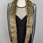 Fabulous Furs Womens Shawl Wraps 60" Brown Leopard Faux Fur Fluffy Winter Wraps Photo 8