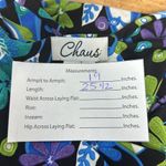 Chaus Floral Top Cowl Neck Short Sleeves Stretchy Material Sz S Purple Photo 8