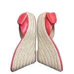 Valentino Garavani Valentino Mena Bow Hot Pink Patent Leather Wedge Espadrille Slide Sandal sz 38 ( Photo 3