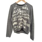 Rag and Bone /JEAN Gray Graphic Sweatshirt Women’s Sz M Oversized Crewneck Pullover Photo 1