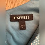 EXPRESS Women Polka Dot Teal Green Ruffle Mini Dress Skirt Size 4 Small Photo 8