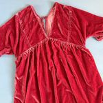 Free People NWT  Ivy Velvet Rose Smoke Pink Babydoll Mini Dress Photo 2