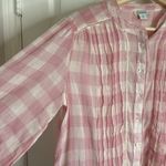 Sundance  Cotton gauze gingham button down shirt Photo 9