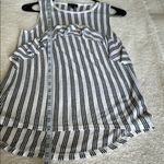 Who What Wear  Black and White Ruffled Tank Top Size Small Photo 7