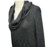 Dana Buchman Sweater Dress With Scarf XL Gray Ribbed Fit Flare Timeless Career Photo 2