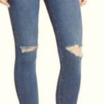 DL1961  Women's Margaux Instasculp Ankle Skinny Blue Jeans in Cracked. Size 26 Photo 0