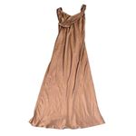 Fame and Partners Frame and Partners Francois Bronze Satin Draped Maxi Dress Size 12 NWT Photo 13