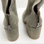 Lucky Brand  Ravynn Gray Leather Upper Block Heel Ankle Boots, Size 12 Photo 6