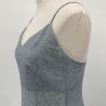 Vintage 90s Y2k Ombre Gown Formal Prom Floral Glitter Silver Gray Black XS 0/2 Photo 4