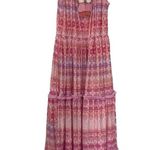 Cabana Life Napa Sleeveless Tiered Maxi Dress Pink UPF 50+ Size Medium Photo 4
