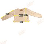 Stefano World Wide Pink Long Sleeve Crop Top, Vtg Women's M, Keyhole Bow Design Photo 3