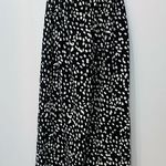 Boutique palazzo Black White Print Elastic Waist Pants tie Size Medium Photo 3