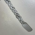 Johnny Farah Woven Leather Belt Red Womens Small Braided USA Brass Buckle 1.25" White Photo 4