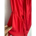 BCBGMAXAZRIA Casli Halter Romper in Coral with Pockets Small Photo 2