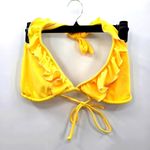 Old Navy  Yellow Halter Tie String Ruffle Triangle Bikini Top Swimwear 1XL Photo 2