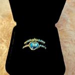 Women’s Gorgeous Stainless Steel Silver Statement Ring Size 7 Blue Photo 1