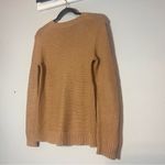J.Crew  Classic Crewneck Sweater Caramel Brown Knit Cotton Thick Womens Size XXS Photo 5