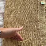 margaret o'leary Gold Knit Short Sleeve Cardigan with Pockets, size L Photo 6