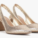 Vince Camuto  Women's Hamden Slingback Gold Pumps Heels Shoes 7 Photo 0