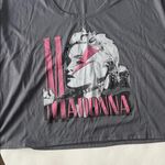 TRUE VINTAGE Gray MADONNA Graphic Scoop Neck T Photo 1