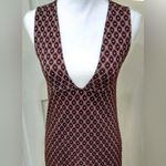 ZARA Trafaluc Geometric Sleeveless Plunging Deep V-Neck Mini Dress Size Small Photo 1