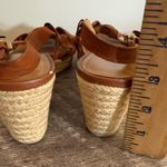 Franco Sarto  Crispin Wedge Brown Leather Sandals Shoes Women’s Size 7.5 Photo 6