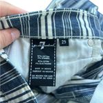 7 For All Mankind Blue and White Striped Jeans Photo 7