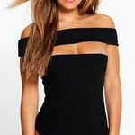 Boohoo Black Off The Shoulder Bodysuit Photo 0