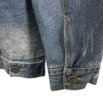 Ashley Vintage Charm Denim Sherpa Lined Distressed Blue Jean Jacket Womens M Size M Photo 8