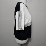 Flirtitude  Black & White Colorblock Short Sleeve Tee Size Large Photo 2