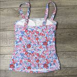 Slim Cover Square Tankini Set Floral Blue and Pink Photo 7