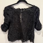 Joie  Fanny Smocked Sleeve Lace Top Photo 7