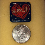 Heart Soul Red Blue Funky Y2K Boho Scatter Pin Photo 2