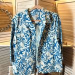 Denim & Co  Jacket Blue and White Denim Style Photo 0