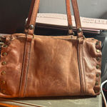 Patricia Nash  Weathered Brown Leather Studded Handbag - Large Photo 0