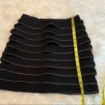 Aryn K . Zipper teeth medium Skirt Ruffle Trim Ponte Mini Skirt Black unique Photo 4