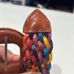 Vintage women’s XL multicolor, braided leather belt Brown Photo 3