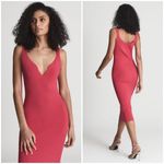 Reiss ππ Dakota Sweetheart Neck Knitted Bodycon Dress ~ Pink Medium M Photo 1