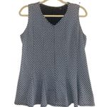 H by Halston ✨ Sleeveless Jacquard Peplum Sz Large Top✨ Photo 4