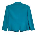 Kasper  Women Green Teal Tuxedo Style Blazer Size 6 Photo 1