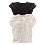 2 Ssoulm Long Sleeve Tunic Tops Black & White Size Large Photo 1