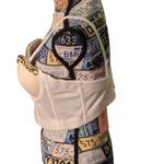 Micas  White Corset Gold Chain Corset Bustier Top Size Medium Photo 1