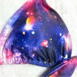 l*space Trunkettes Pink & Purple Outer Galaxy Bikini Top Women’s Size XL Photo 4