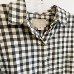 Banana Republic  Soft-wash Gingham Flannel Shirt Dark Charcoal L Photo 5