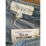 Veveret Tie Front Sleeveless Denim Top Size Small NWT Blue Western Jean Vest Photo 2