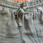 ZARA Elastic Waist Pull on Raw Frayed Hem Jogger Pants Green Large Photo 8