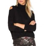 Vince 100% Merino Wool Split Shoulder Cut Out Turtleneck Sweater Black MEDIUM Photo 0