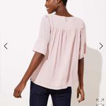 Loft Ruffled trim yolk an bell cuffed 3/4 sleeve size XS Photo 2